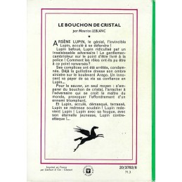 Bibliothèque Rose Les Aventures d'Arsène Lupin: Le Bouchon de Cristal Livre d'occasion Bibliothèque Verte