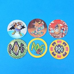 Set of 6 second hand miscellaneous Pog (Loose)