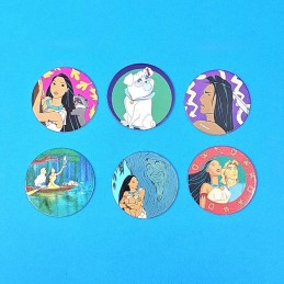 Disney Pocahontas set of 6 second hand Pogs (Loose).