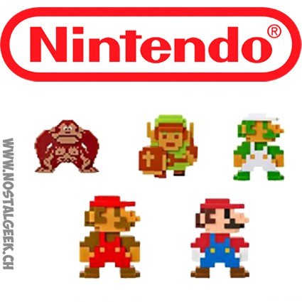 World of Nintendo-Pack de 5 8-Bit Mini Figures 6 cm Wave 2