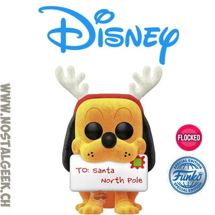 Funko Funko Pop N°1227 Disney Christmas Pluto Flocked Vinyl Figure