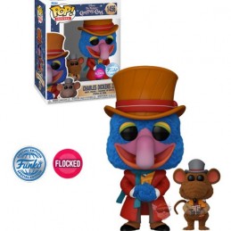 Funko Funko Pop N°1456 Disney's The Muppets Christmas Carol Charles Dickens with Rizzo Flocked Edition Limitée