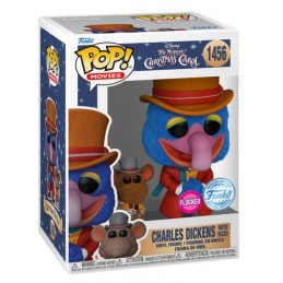 Funko Funko Pop N°1456 Disney's The Muppets Christmas Carol Charles Dickens with Rizzo Flocked Exclusive Vinyl Figure