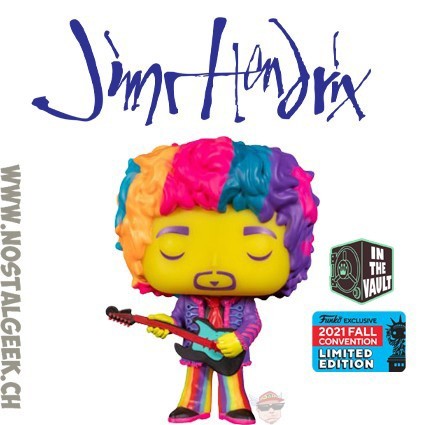 Funko Pop N°239 Rocks NYCC 2021 Jimi Hendrix (Blacklight) Vaulted Edition Limitée Funko Pop N°239 Rocks NYCC 2021 Jimi Hendrix (Blacklight) Vaulted Edition Limitée