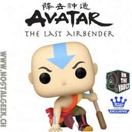 Funko Funko Pop N°995 Avatar the last Airbender Aang Crouching (Metallic) Vaulted Exclusive Vinyl Figure