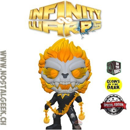 Funko Funko Pop N°863 Marvel Infinity Warps Ghost Panther Vaulted Phosphorescent Edition Limitée