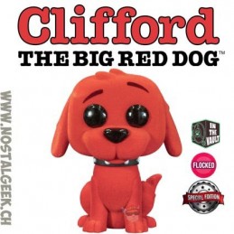 Funko Funko Pop N°28 Books Clifford The Big Red Dog Flocked Vaulted Edition Limitée