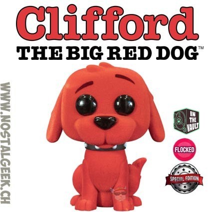 Funko Funko Pop N°28 Books Clifford The Big Red Dog Flocked Vaulted Exclusive Vinyl Figure