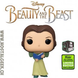 Funko Funko Pop N°1010 ECCC 2021 Disney Beauty and The Beast Belle in Green Dress with Book Vaulted Exclusive Vinyl Figure