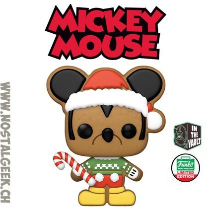 Funko Funko Pop N°994 Disney Holiday Gingerbread Mickey Mouse Vaulted Edition Limitée