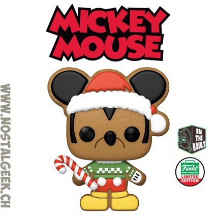 Funko Funko Pop N°994 Disney Holiday Gingerbread Mickey Mouse Vaulted Exclusive Vinyl Figure