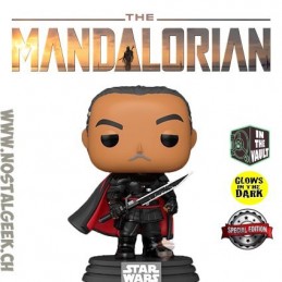 Funko Funko Pop N°380 Star Wars The Mandalorian Moff Gideon Vaulted GITD Exclusive Vinyl Figure