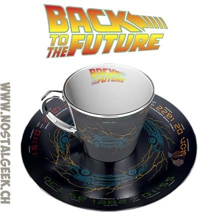 AbyStyle Retour vers le futur Tasse à café miroir et soucoupe DeLorean