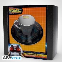 AbyStyle Retour vers le futur Tasse à café miroir et soucoupe DeLorean