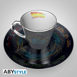 AbyStyle Retour vers le futur Tasse à café miroir et soucoupe DeLorean