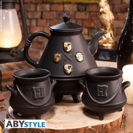 AbyStyle Harry Potter Teapot with Hogwarts cauldrons set