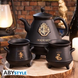 AbyStyle Harry Potter Teapot with Hogwarts cauldrons set