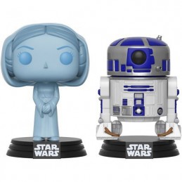 Funko Pop SDCC 2017 Star Wars Holographic Princess Leia & R2-D2 Vaulted Edition Limitée