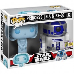 Funko Funko Pop SDCC 2017 Star Wars Holographic Princess Leia & R2-D2 Vaulted Vinyl Figure