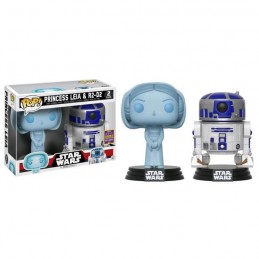 Funko Pop SDCC 2017 Star Wars Holographic Princess Leia & R2-D2 Vaulted Edition Limitée