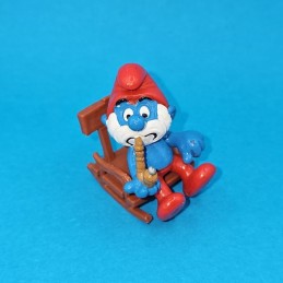 Schleich The Smurfs - Papa smurf rocking chair second hand Figure (Loose)