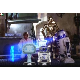 Funko Pop SDCC 2017 Star Wars Holographic Princess Leia & R2-D2 Vaulted Edition Limitée