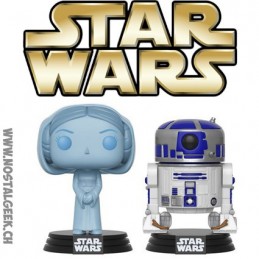 Funko Pop SDCC 2017 Star Wars Holographic Princess Leia & R2-D2 Vaulted Edition Limitée