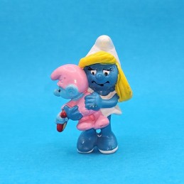 Schleich The Smurfs Smurfette with baby smurf second hand Figure (Loose)