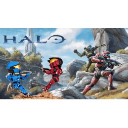 Halo Icons Red Vs Blue Screen Shots Spartan Warzone Figure