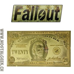 Fallout: New Vegas Billet de 20$ plaqué or 24k Édition limitée