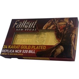 Fallout: New Vegas NCR $20 Bill 24 K Gold Plated Limited Edition