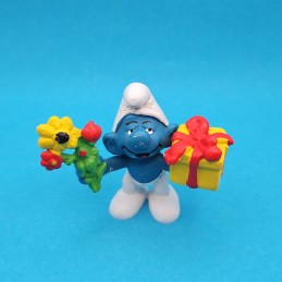 Schleich The Smurfs Smurf Flowers and gift second hand Figure (Loose)
