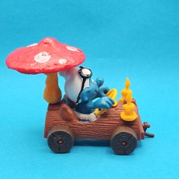 Schleich Die Schlümpfe - Schlumpf im Auto-Champigno gebrauchte Figur (Loose)