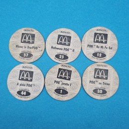 Pogman Lot de 6 Pogs d'occasion (Loose)