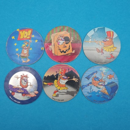Pogman Lot de 6 Pogs d'occasion (Loose)