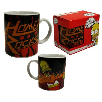 The Simpsons- "Homer Rocks" Mug Damaged Box.