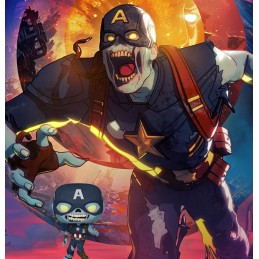 Funko Pop N°948 Marvel: What if...? Zombie Captain America Exclusive Vinyl Figure