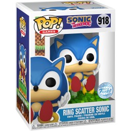 Funko Pop N°918 Sonic The Hedgehog Ring Scatter Sonic Exclusive Vinyl Figure
