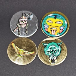 Gold Set of 4 second hand Pog (Loose)