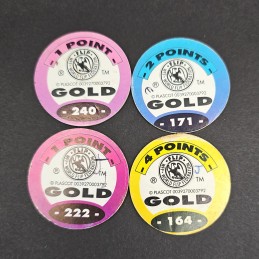 Gold Set of 4 second hand Pog (Loose)