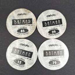 Batman Animated Series Lot von 4 gebrauchten Pogs (Loose)