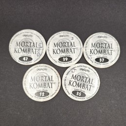 Mortal Kombat Set of 5 second hand Pog (Loose).