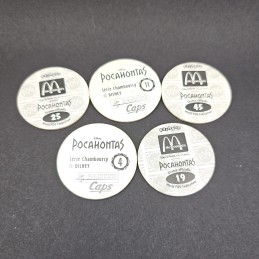 Pocahontas Lot von 5 verschiedenen gebrauchten Pogs (Loose) lot 4