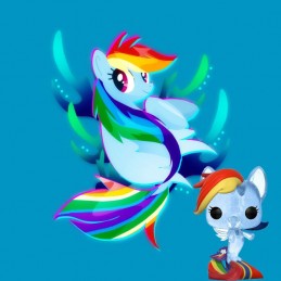 Funko Funko Pop My Little Pony Rainbow Dash Sea Pony Chase Vaulted