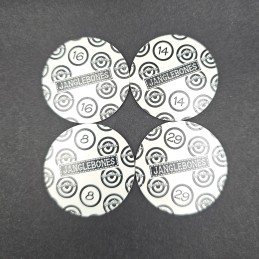 Janglebones Lot de 4 Pogs d'occasion (Loose).