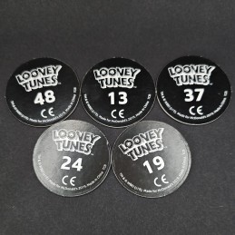 Looney Tunes Lot von 5 gebrauchten Pogs (Loose).
