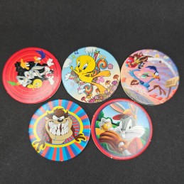 Looney Tunes Lot de 5 Pogs d'occasion (Loose).