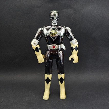 Bandai Mighty Morphin Power Rangers Metallic Black Ranger 1995 Used Figure Bandai Mighty Morphin Power Rangers Metallic Black Ranger 1995 Used Figure