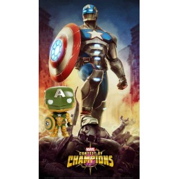 Funko Funko Pop N°299 Games Marvel Contest of Champions Civil Warrior GITD Exclusive Vinyl Figure