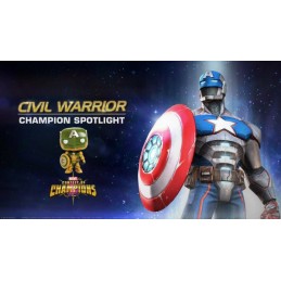 Funko Funko Pop N°299 Games Marvel Contest of Champions Civil Warrior Phosphorescent Edition Limitée